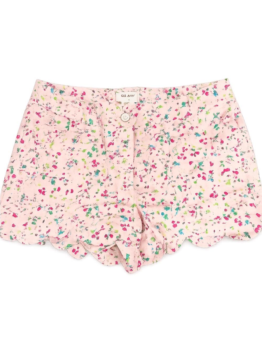 crown & ivy Pink Floral Scallop-Hem Shorts - Picture 4 of 7